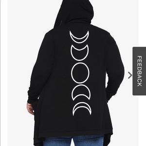 ISO; NOT FOR SALE; hooded moon phase cardigan from hot topic
